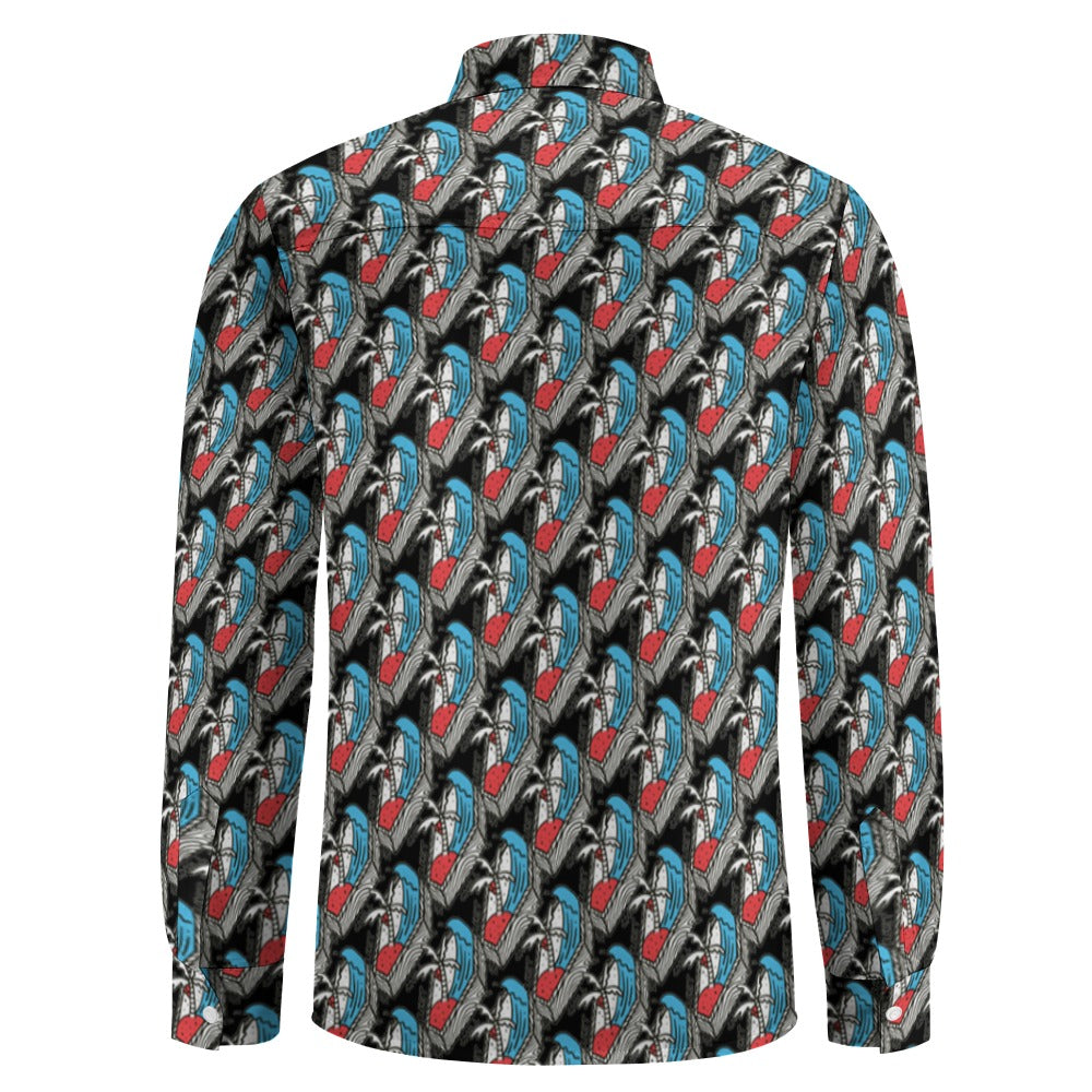 Casual One Pocket Long Sleeve Shirt