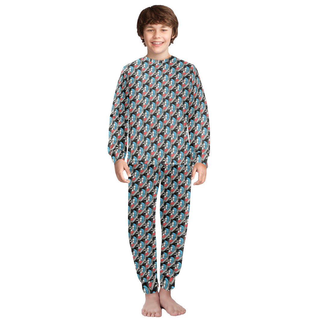 Big Boys' Crew Neck Long Pajama Set