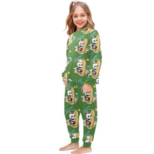 Load image into Gallery viewer, Little Girls&#39; Crew Neck Long Pajama Set
