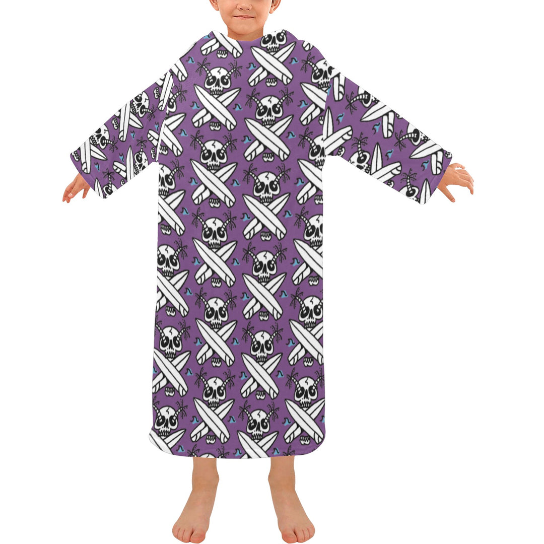 Blanket Robe with Sleeves for Kids