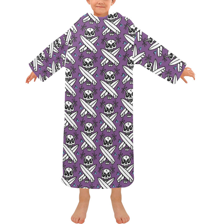 Blanket Robe with Sleeves for Kids