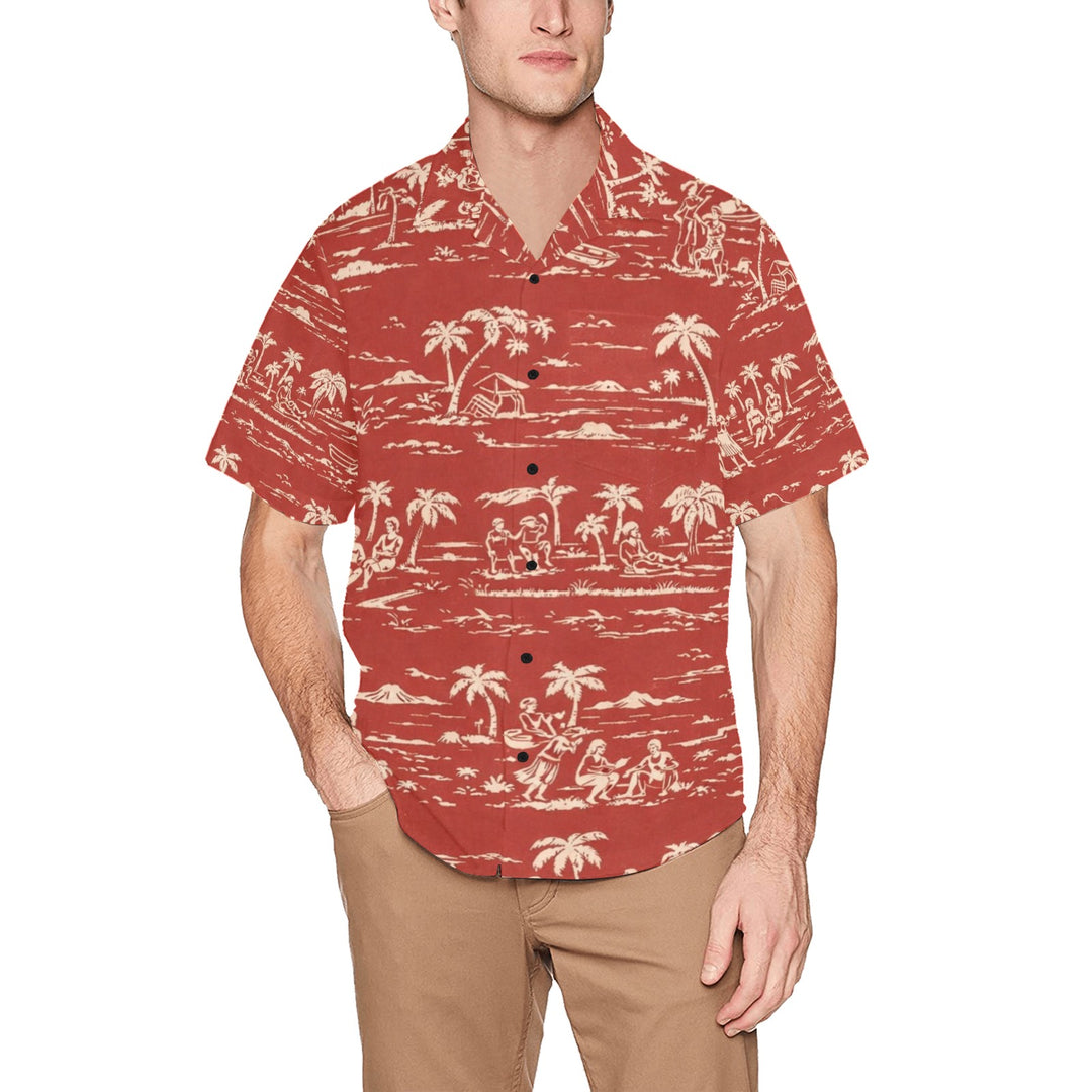 Hawaiian Shirt with Chest Pocket (T58)