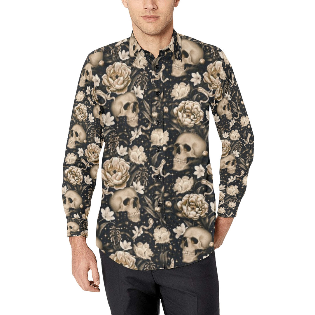 Men's All Over Print Long Sleeve Shirt(Without Pocket)(T61)