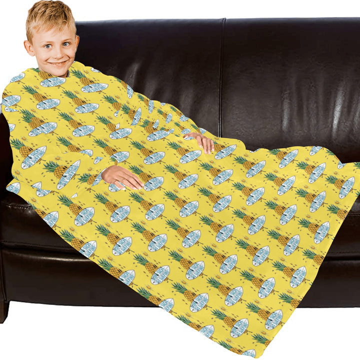Blanket Robe with Sleeves for Kids