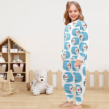 Load image into Gallery viewer, Little Girls&#39; Crew Neck Long Pajama Set
