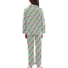 Load image into Gallery viewer, Big Girls&#39; V-Neck Long Pajama Set
