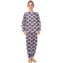 Load image into Gallery viewer, Big Girls&#39; Crew Neck Long Pajama Set
