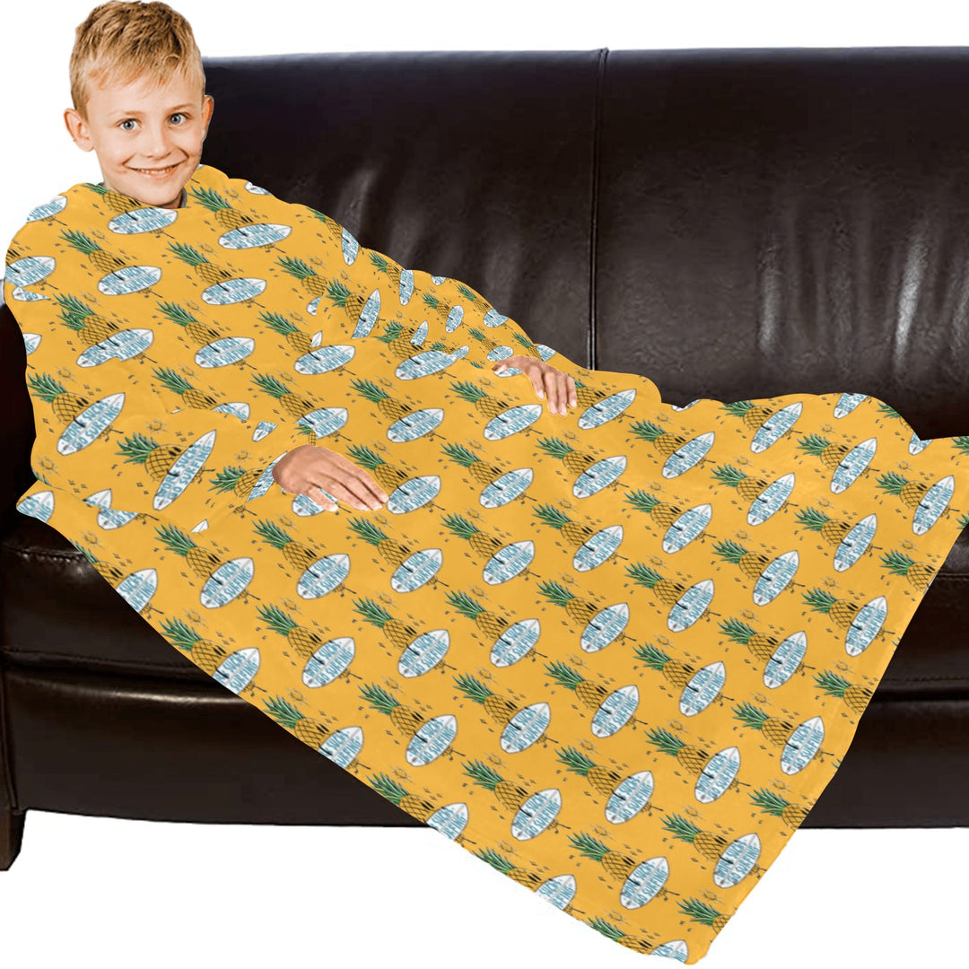 Blanket Robe with Sleeves for Kids