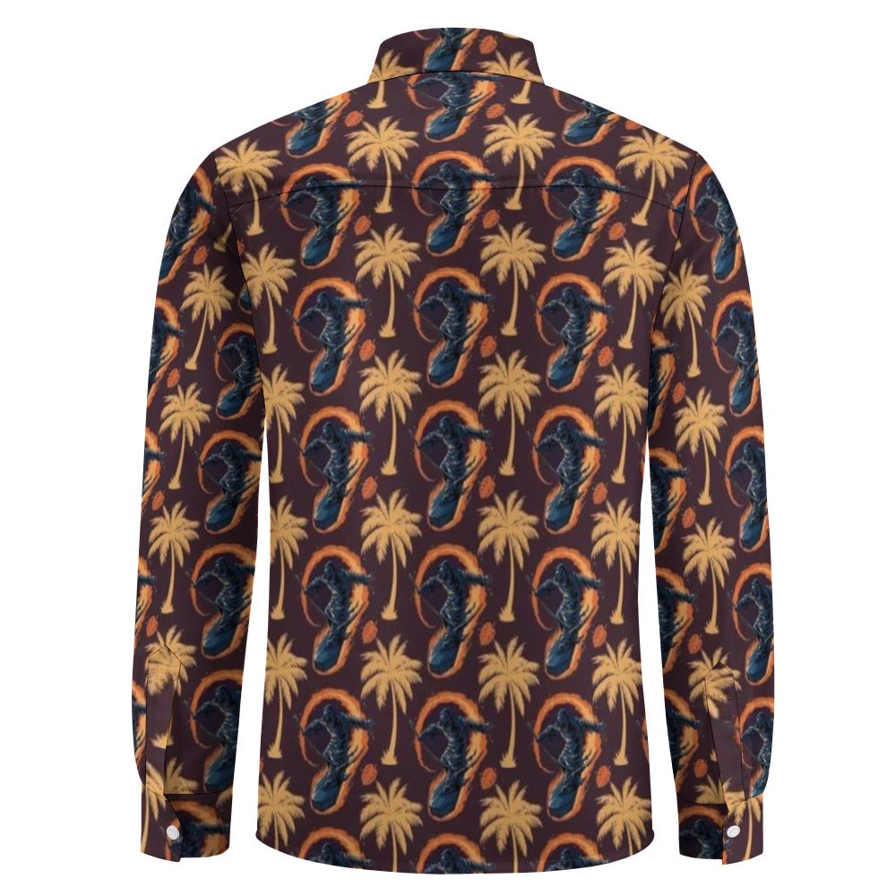 Casual One Pocket Long Sleeve Shirt