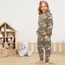 Load image into Gallery viewer, Little Girls&#39; Crew Neck Long Pajama Set
