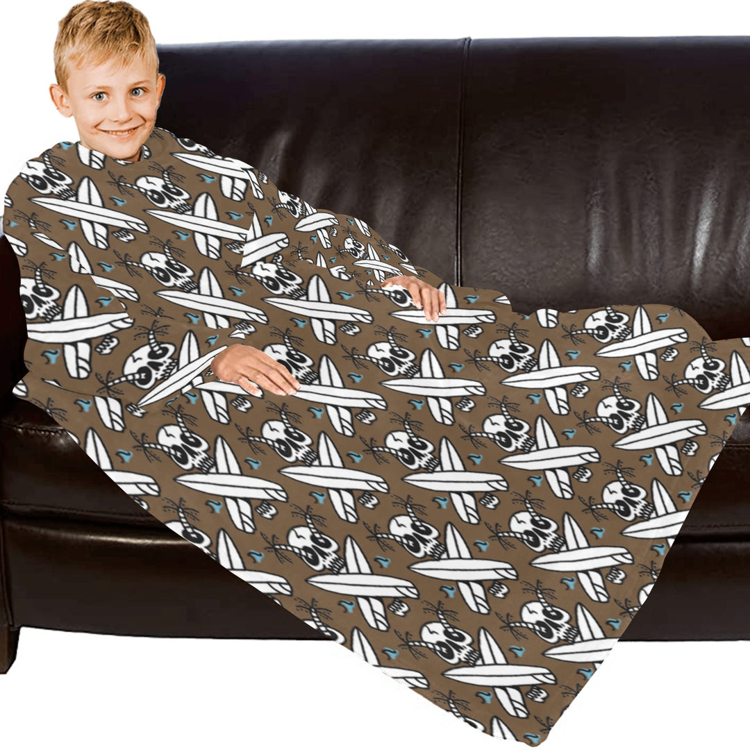 Blanket Robe with Sleeves for Kids