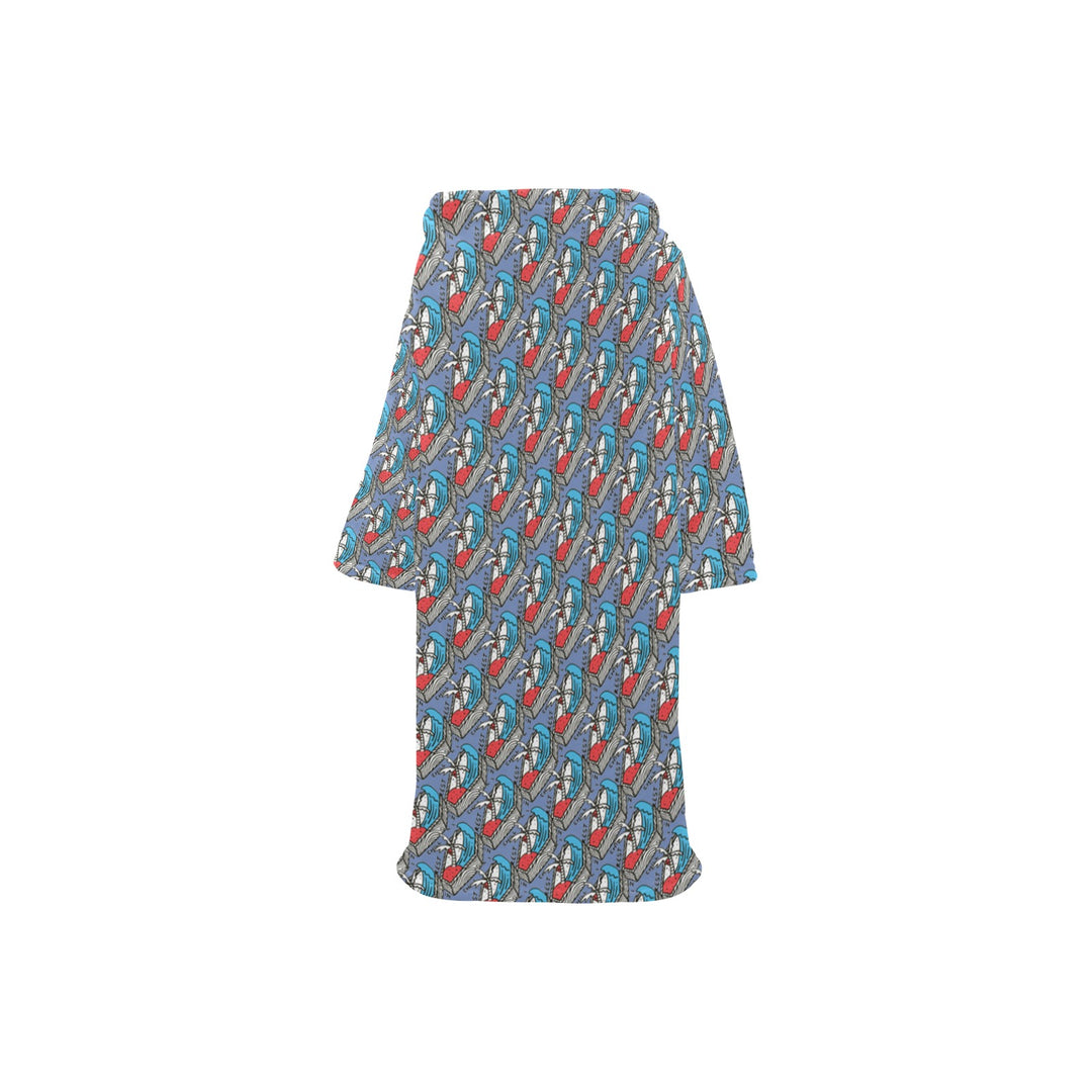 Blanket Robe with Sleeves for Kids