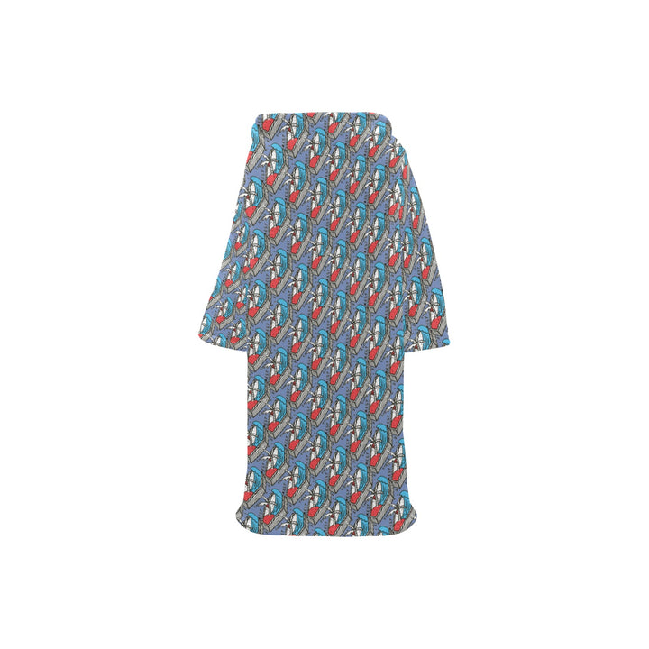 Blanket Robe with Sleeves for Kids