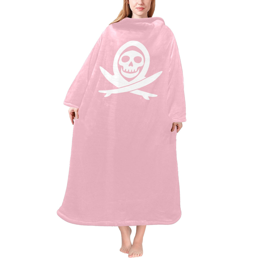 Blanket Robe with Sleeves for Adults