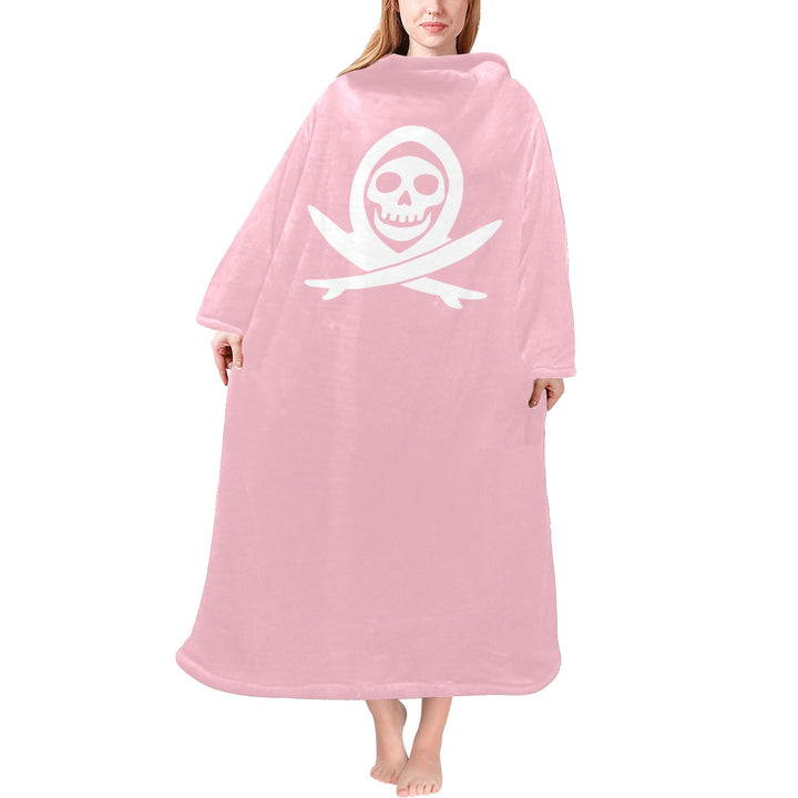 Blanket Robe with Sleeves for Adults