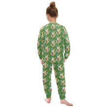 Load image into Gallery viewer, Little Girls&#39; Crew Neck Long Pajama Set
