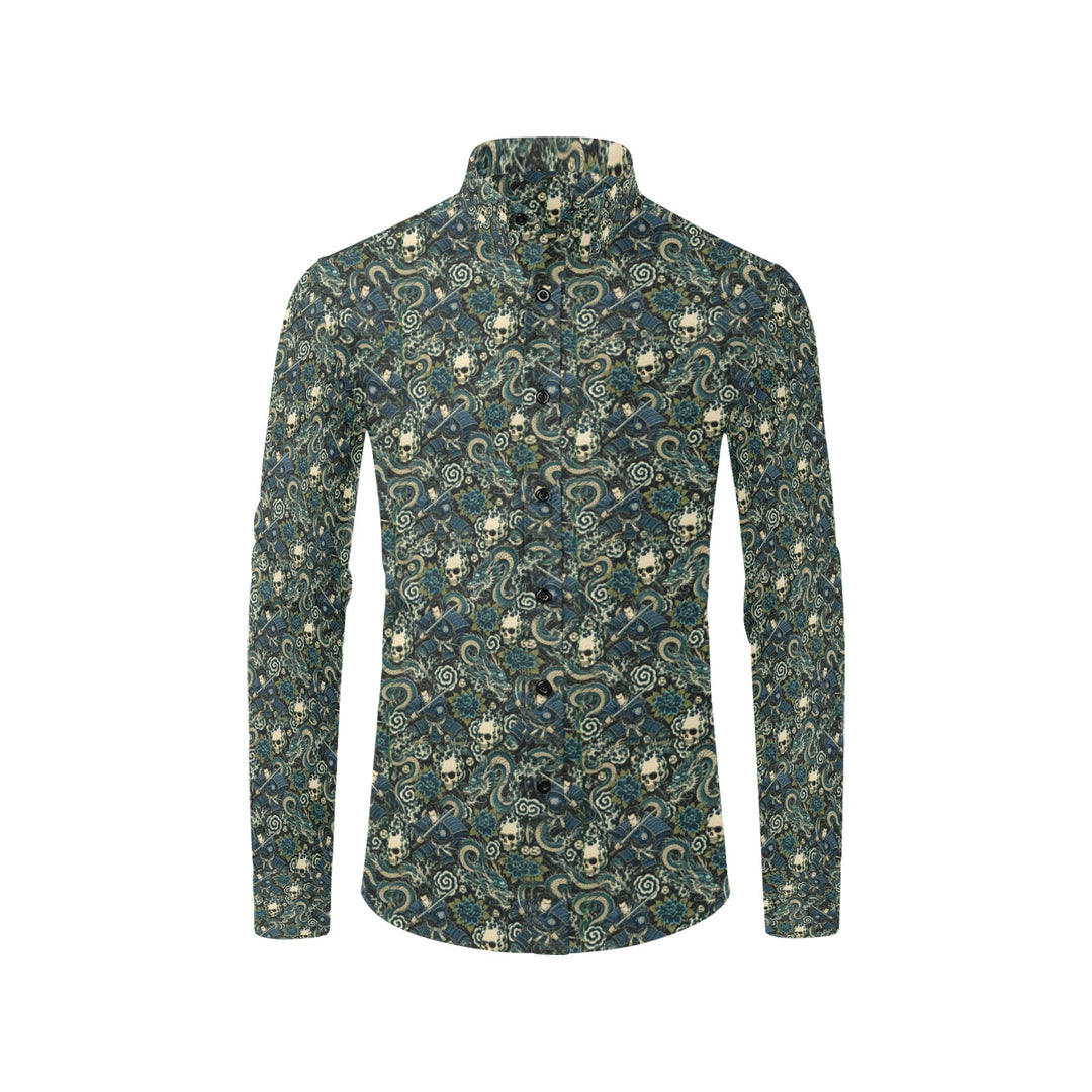 Men's All Over Print Long Sleeve Shirt(Without Pocket)(T61)