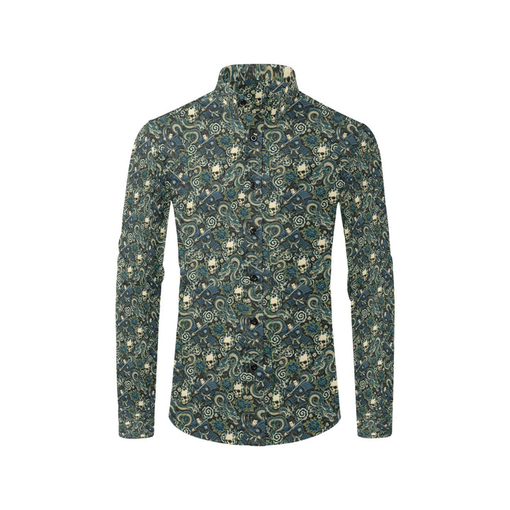 Men's All Over Print Long Sleeve Shirt(Without Pocket)(T61)
