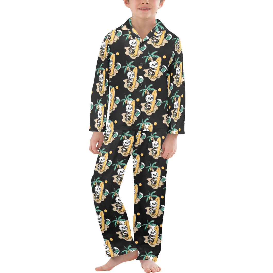 Big Boys' V-Neck Long Pajama Set