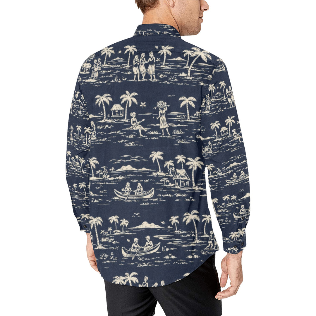 Men's All Over Print Long Sleeve Shirt(Without Pocket)(T61)