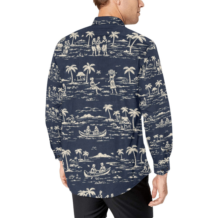 Men's All Over Print Long Sleeve Shirt(Without Pocket)(T61)