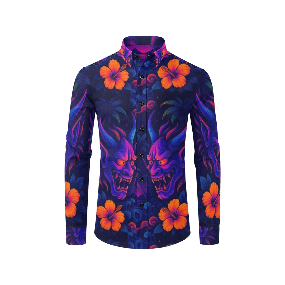 Men's All Over Print Long Sleeve Shirt(Without Pocket)(T61)