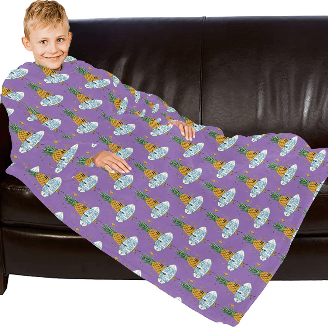 Blanket Robe with Sleeves for Kids