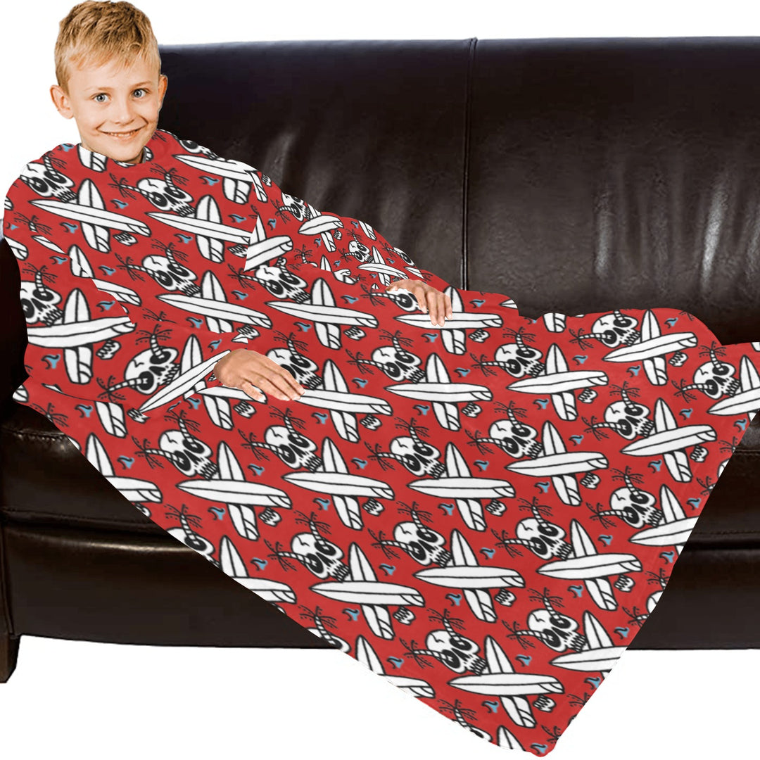 Blanket Robe with Sleeves for Kids