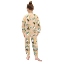 Load image into Gallery viewer, Little Girls&#39; Crew Neck Long Pajama Set
