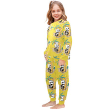 Load image into Gallery viewer, Little Girls&#39; Crew Neck Long Pajama Set
