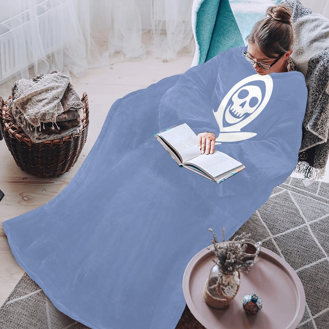 Blanket Robe with Sleeves for Adults
