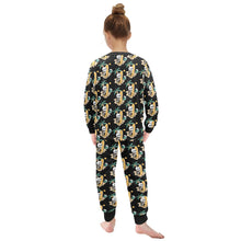 Load image into Gallery viewer, Little Girls&#39; Crew Neck Long Pajama Set
