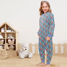 Load image into Gallery viewer, Little Girls&#39; Crew Neck Long Pajama Set
