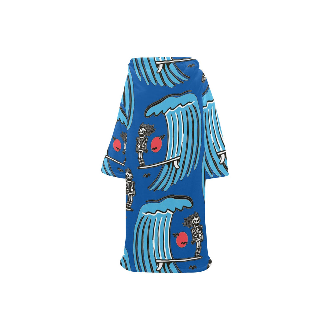 Blanket Robe with Sleeves for Kids