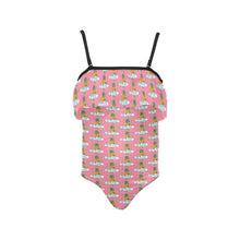 Load image into Gallery viewer, Kids&#39; Spaghetti Strap Ruffle Swimsuit
