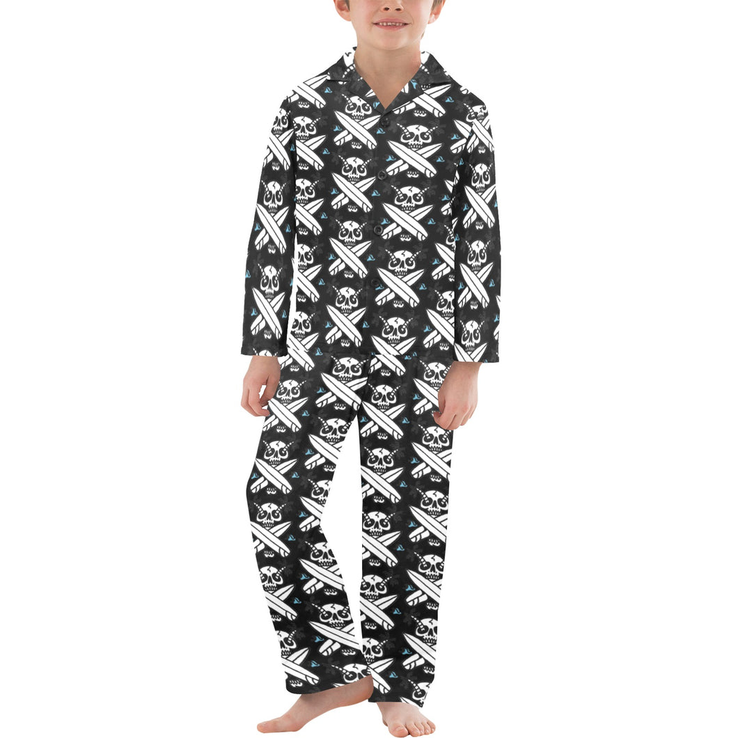 Big Boys' V-Neck Long Pajama Set