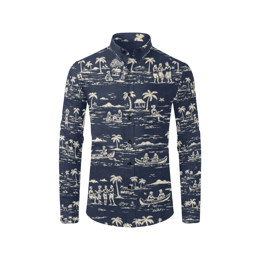 Men's All Over Print Long Sleeve Shirt(Without Pocket)(T61)