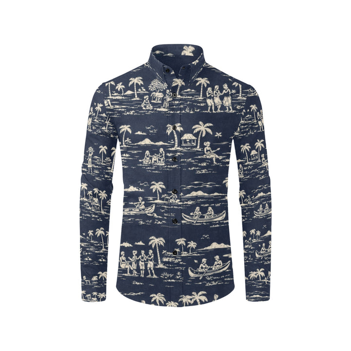 Men's All Over Print Long Sleeve Shirt(Without Pocket)(T61)