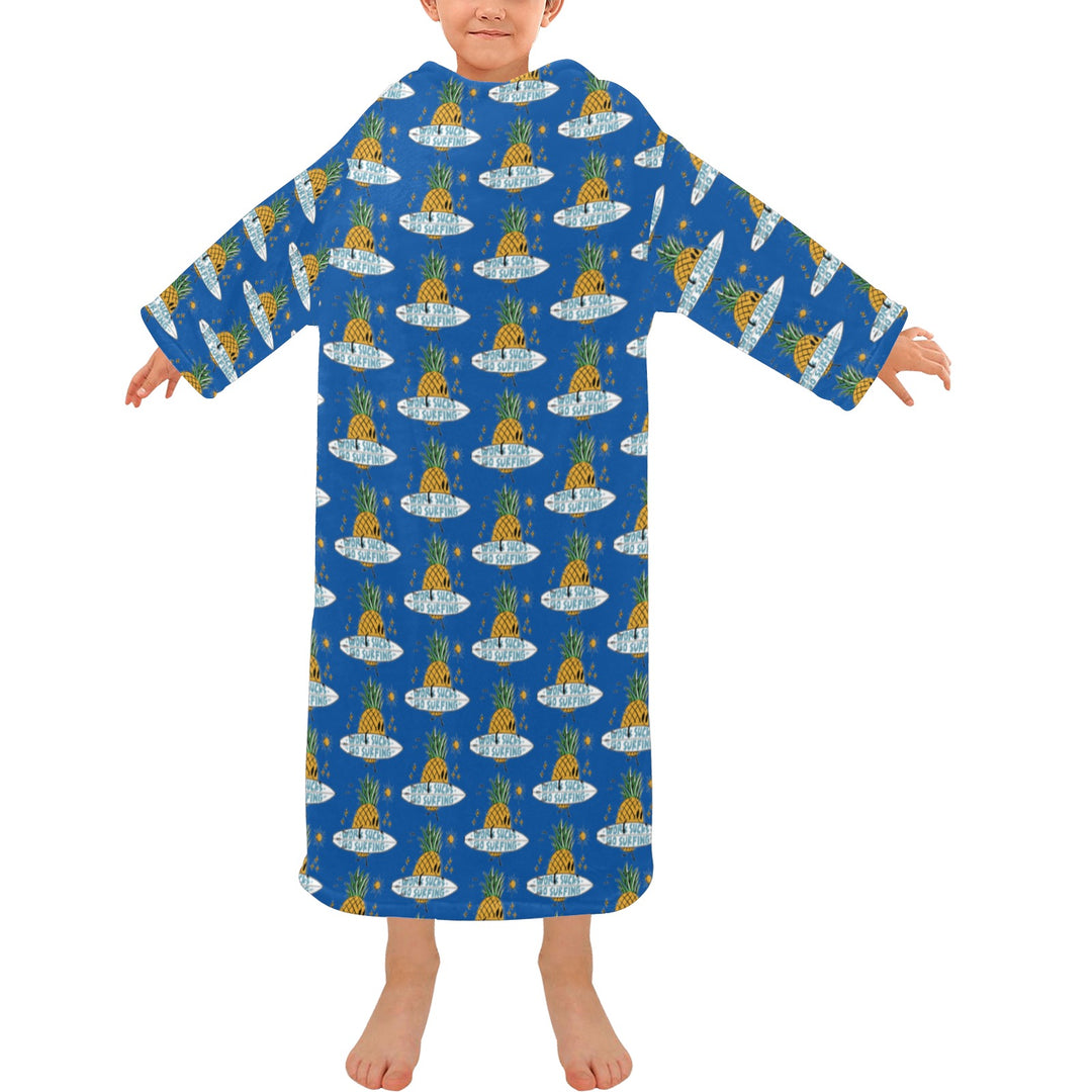 Blanket Robe with Sleeves for Kids