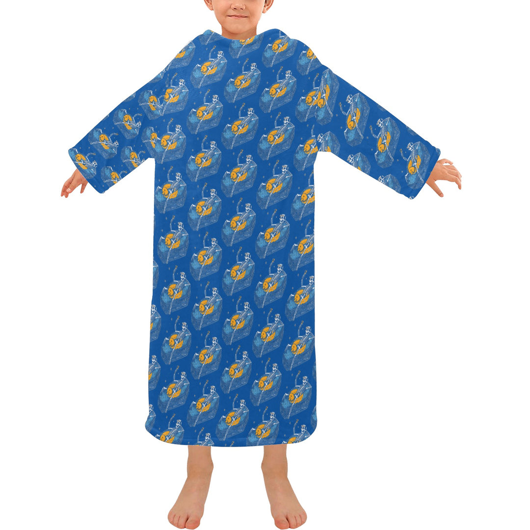 Blanket Robe with Sleeves for Kids