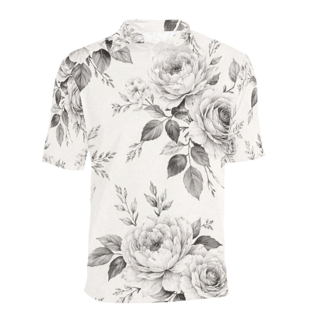 Men's All Over Print Polo Shirt (T55)