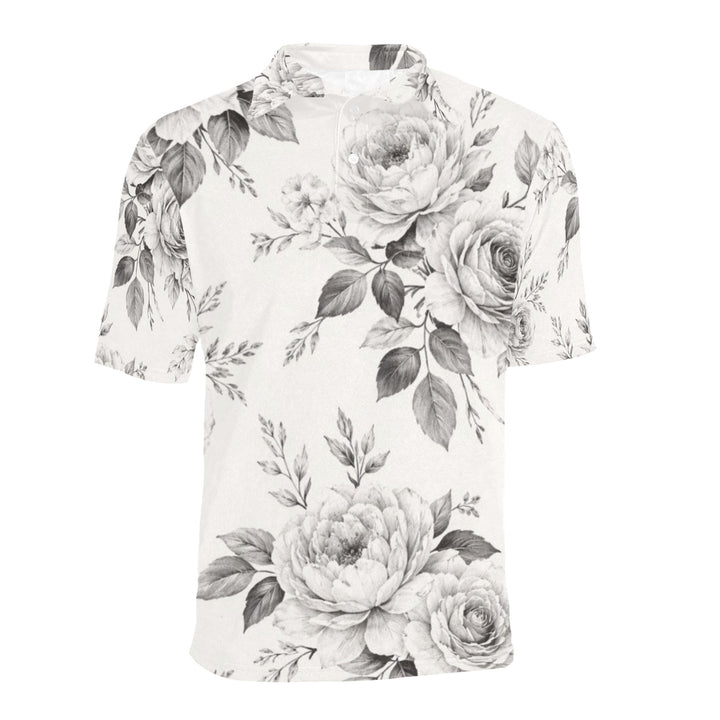 Men's All Over Print Polo Shirt (T55)