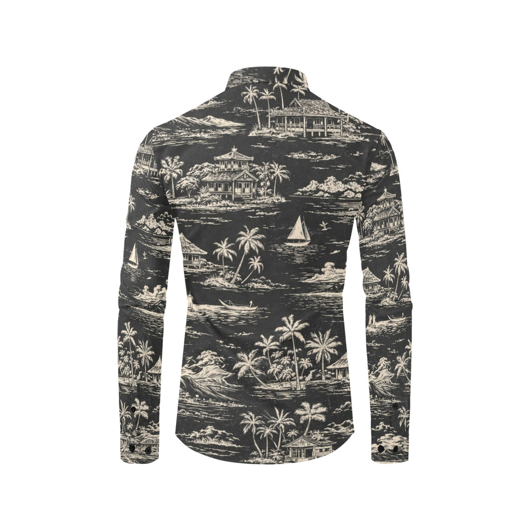 Men's All Over Print Long Sleeve Shirt(Without Pocket)(T61)