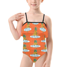 Load image into Gallery viewer, Kids&#39; Spaghetti Strap Ruffle Swimsuit
