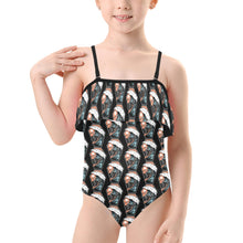 Load image into Gallery viewer, Kids&#39; Spaghetti Strap Ruffle Swimsuit
