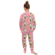 Load image into Gallery viewer, Little Girls&#39; Crew Neck Long Pajama Set
