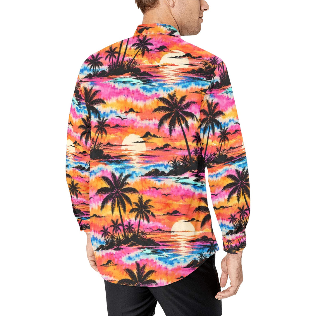 Men's All Over Print Long Sleeve Shirt(Without Pocket)(T61)