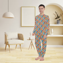 Load image into Gallery viewer, Big Boys&#39; Crew Neck Long Pajama Set
