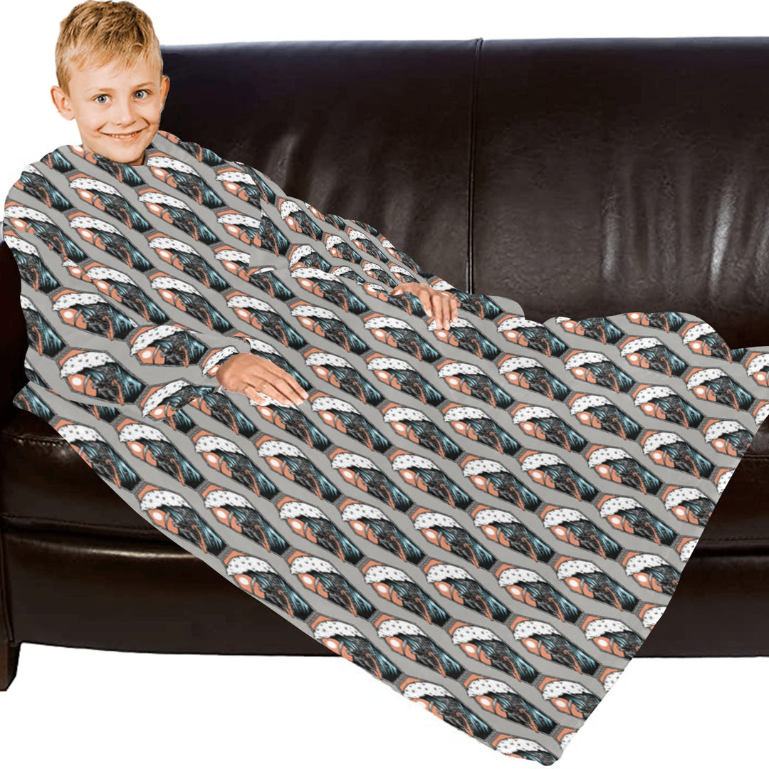 Blanket Robe with Sleeves for Kids