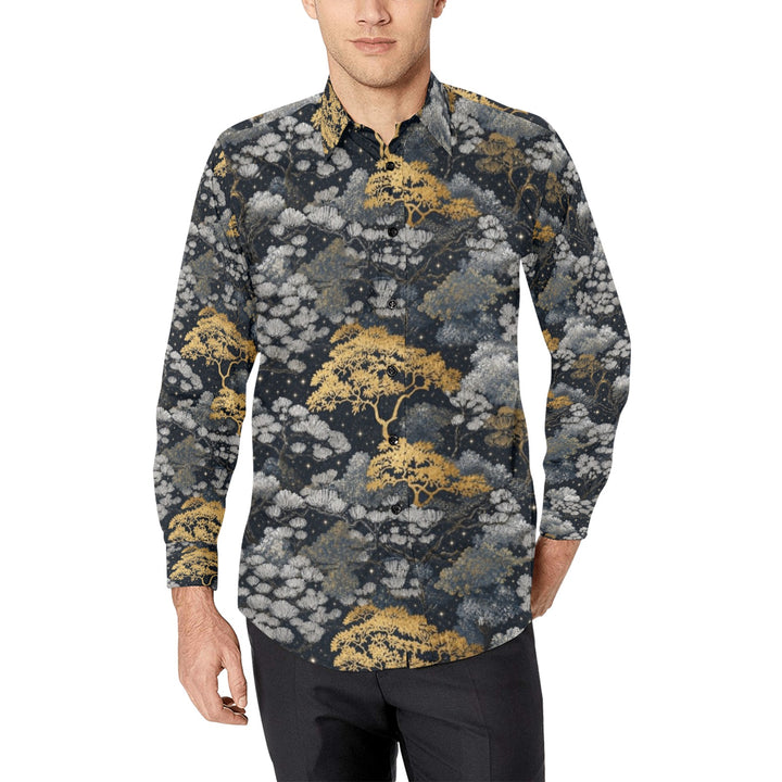 Men's All Over Print Long Sleeve Shirt(Without Pocket)(T61)